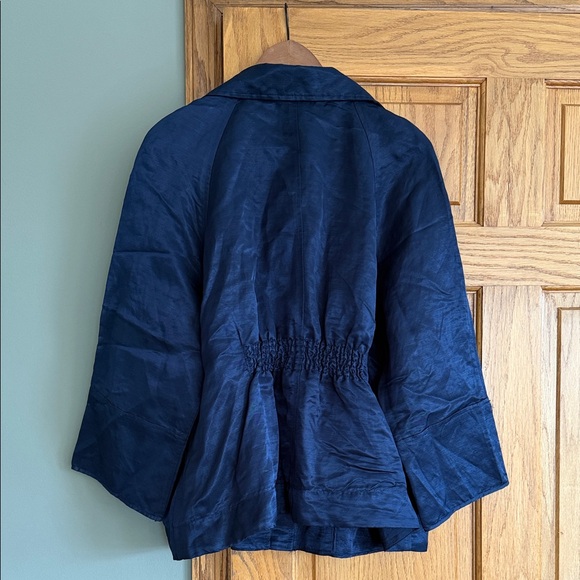 Charter Club Navy Cape Jacket - Picture 2 of 4